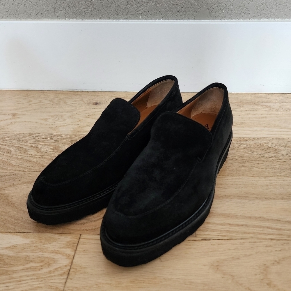 Aquatalia black suede loafers Size 6.5